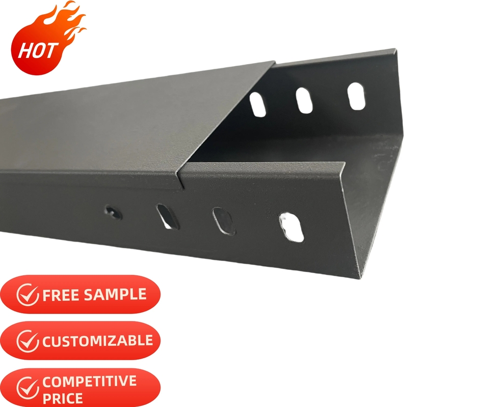 Powder Coated Ladder Tray Cable Trunking Slotted Steel Gi For Cable Management System