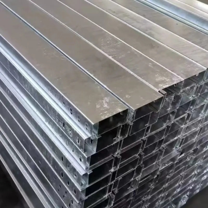 Perforated Steel Hot Dipped Galvanized Cable Tray Trunking Anti Corrosion Surface Treatment